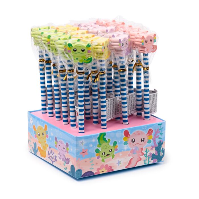 Ceruza Radírral - Axolotl (Szalamandra)