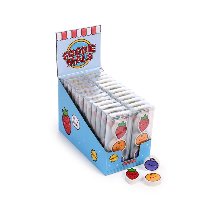 Radír Szett, 3 db-os - Gyümölcsök - Foodiemals