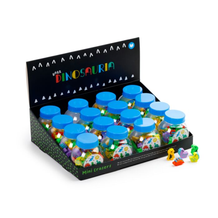 Mini Radírok Üvegcsében - Dinoszaurusz Világ