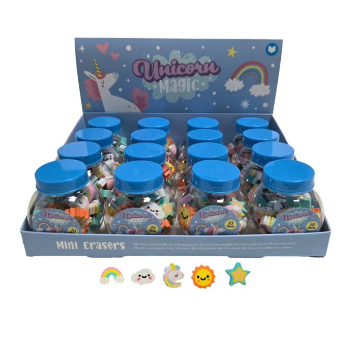 Mini Radírok Üvegcsében - UniKornis Varázslat