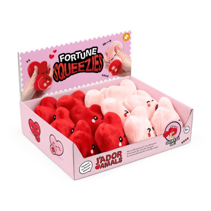 Nyomogatós Játék, Plüss - Slime Squeezy Labda - "Kérdezz Bármit" Jósló Kockával - Szív - J'Adoramals
