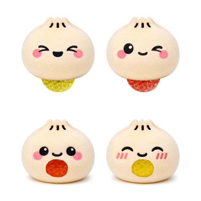 Nyomogatós Játék, Plüss - Slime Squeezy Labda - Bao Bun Gőzgombóc - Foodiemals