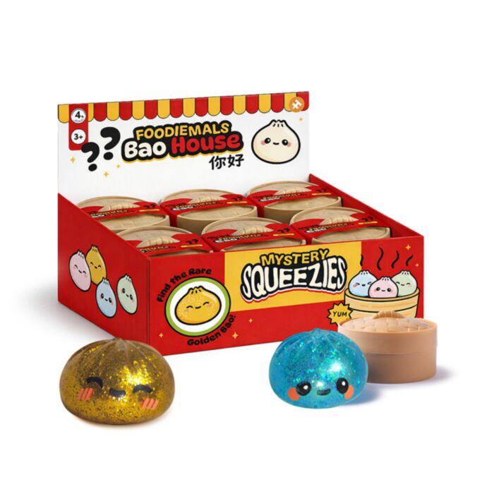 Antistressz Játék Meglepetés Dobozban, Maltóz - Bao Bun Gőzgombóc - Foodiemals