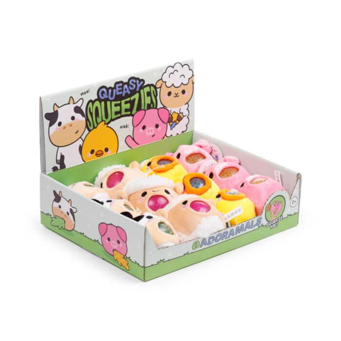 Nyomogatós Játék, Plüss - Slime Squeezy Labda - Farm - Édes Állatok ADORAMALS