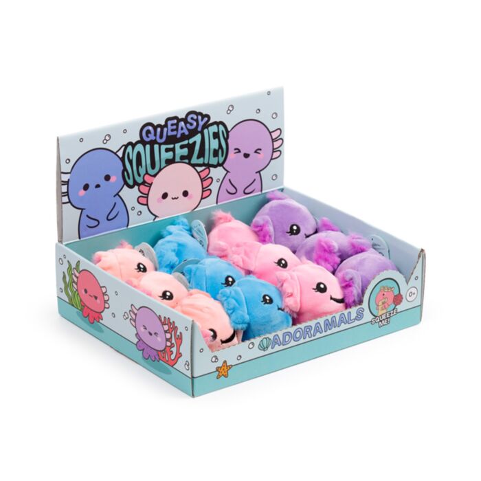 Nyomogatós Játék, Plüss - Slime Squeezy Labda - Axolotl (Szalamandra)