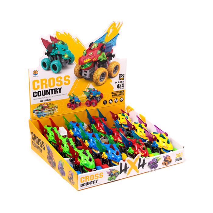 Játék - Kaszkadőr Monster Truck, LED-es - Sárkány