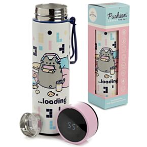 Thermo Kulacs, Digitális Hőmérővel 450ml - Gamer Pusheen Macska