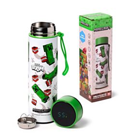 Thermo Kulacs, Digitális Hőmérővel 450ml - Minecraft Creeper&TNT