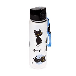 Kulacs 600ml, Csőrös, Ütésálló - Lucky, a Fekete Macska