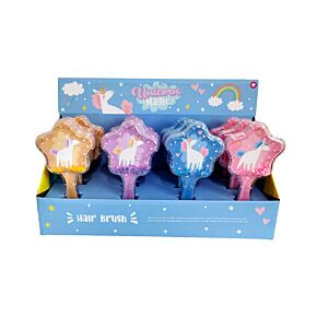 Hajkefe, Glitteres - Csillag Formájú - Unikornis Varászlat Hajkefe, Glitteres - Csillag Formájú - Unikornis Varászlat