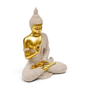 Thai Buddha - Homokkő & Arany - Meditáció