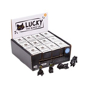 Lucky, a Fekete Macska Figura - Ajándékdobozkában
