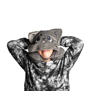 Kapucnis Utazópárna HOODEAZZZ, Memory Foam - Beans & Társai Macskák