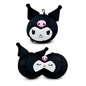 Utazópárna Szemmaszkkal, Plüss RELAXEAZZZ - Kuromi Hello Kitty