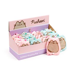 Bevásárlótáska, Összehajtható - Csillagok & Szivek - Pusheen Macska