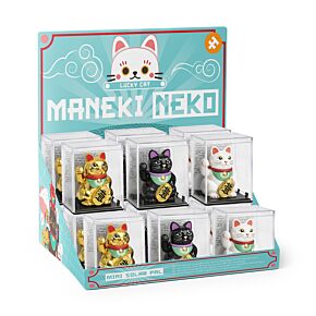 Napelemes Táncoló Figura, Mini - Integető Maneki Neko Szerencsehozó Macska Napelemes Táncoló Figura, Mini - Integető Maneki Neko Szerencsehozó Macska