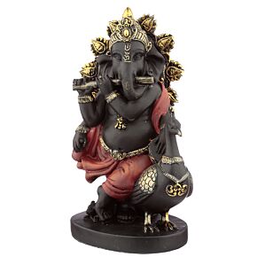 Fekete Ganesh Pipával és Pávával Fekete Ganesh Pipával és Pávával