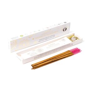 Goloka Szett - Béke & Harmónia - Szantálfa Füstölő Pálcák & Rózsakvarc Drágakő