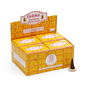 Goloka Füstölő Kúpok Kerámia Tartón - Nag Champa Dhoop