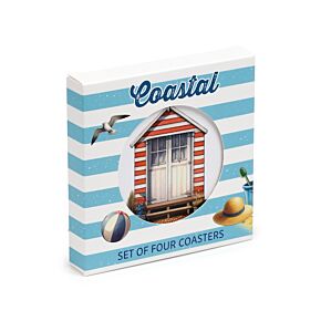 Poháralátét Szett, 4 db-os - Tengerparti Ikonok