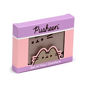 Poháralátét Szett, 4 db-os - Pusheen Macska