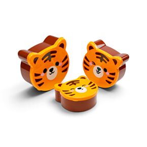 Formatervezett Uzsonnás Doboz Szett, 3 db - Tigris - Édes Állatok ADORAMALS