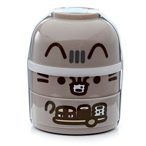 Kerek Bento Doboz Szett, Emeletes - Pusheen Macska Kerek Bento Doboz Szett, Emeletes - Pusheen Macska