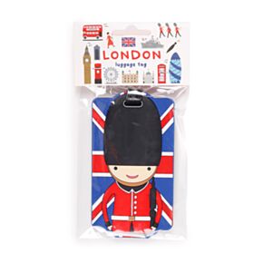 Bőröndcimke, PVC - Londoni Őr Angol Zászlóval