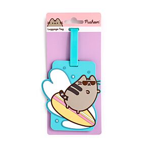 Bőröndcimke, PVC - Szörfös Pusheen Macska Bőröndcimke, PVC - Szörfös Pusheen Macska