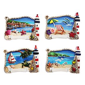 Hűtőmágnes, Tengerpart - Part és Világítótorony