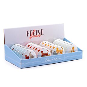Kompakt Tükör, Fém - Feline Fine Macskafalka Kompakt Tükör, Fém - Feline Fine Macskafalka
