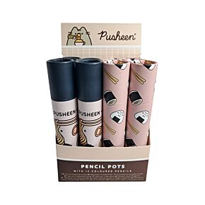 Színes Ceruzák Ceruzatartóban - Nagy - Sushi - Bento Club - Pusheen Macska Színes Ceruzák Ceruzatartóban - Nagy - Sushi - Bento Club - Pusheen Macska