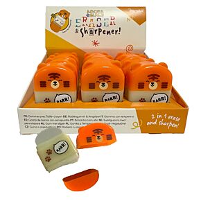 2 az 1-ben Hegyező & Radír - Tigris - Édes Állatok ADORAMALS