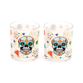 Pohárkészlet, 2 db-os - Day of the Dead - Mexikói Koponyák