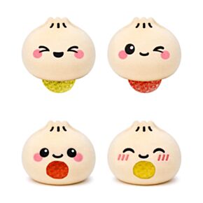 Nyomogatós Játék, Plüss - Slime Squeezy Labda - Bao Bun Gőzgombóc - Foodiemals