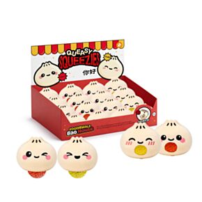 Nyomogatós Játék, Plüss - Slime Squeezy Labda - Bao Bun Gőzgombóc - Foodiemals