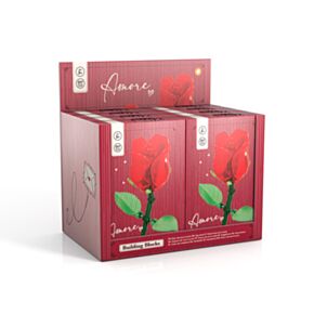 Mini Építőkocka Játék - Vörös Rózsa - Amore