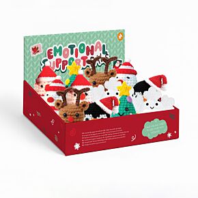 Horgolt Lelkitárs Kabala Figura Felirattal, Karácsonyi - Karácsonyi Mix 