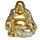 Szerencsehozó Mini Buddha - Arany Glitteres Kínai Nevető Buddha 8cm