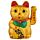 Maneki Neko Integető Macska, Nyitott Szemmel - 17cm