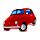 Párna, Plüss - Piros - Fiat 500