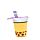 Kihúzhatós Pop Up Tolltartó, Vászon - Boba, a Bubble Tea - Foodiemals