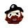 Nyomogatós Játék, Plüss - Slime Squeezy Labda - Jolly Rogers Kalózok